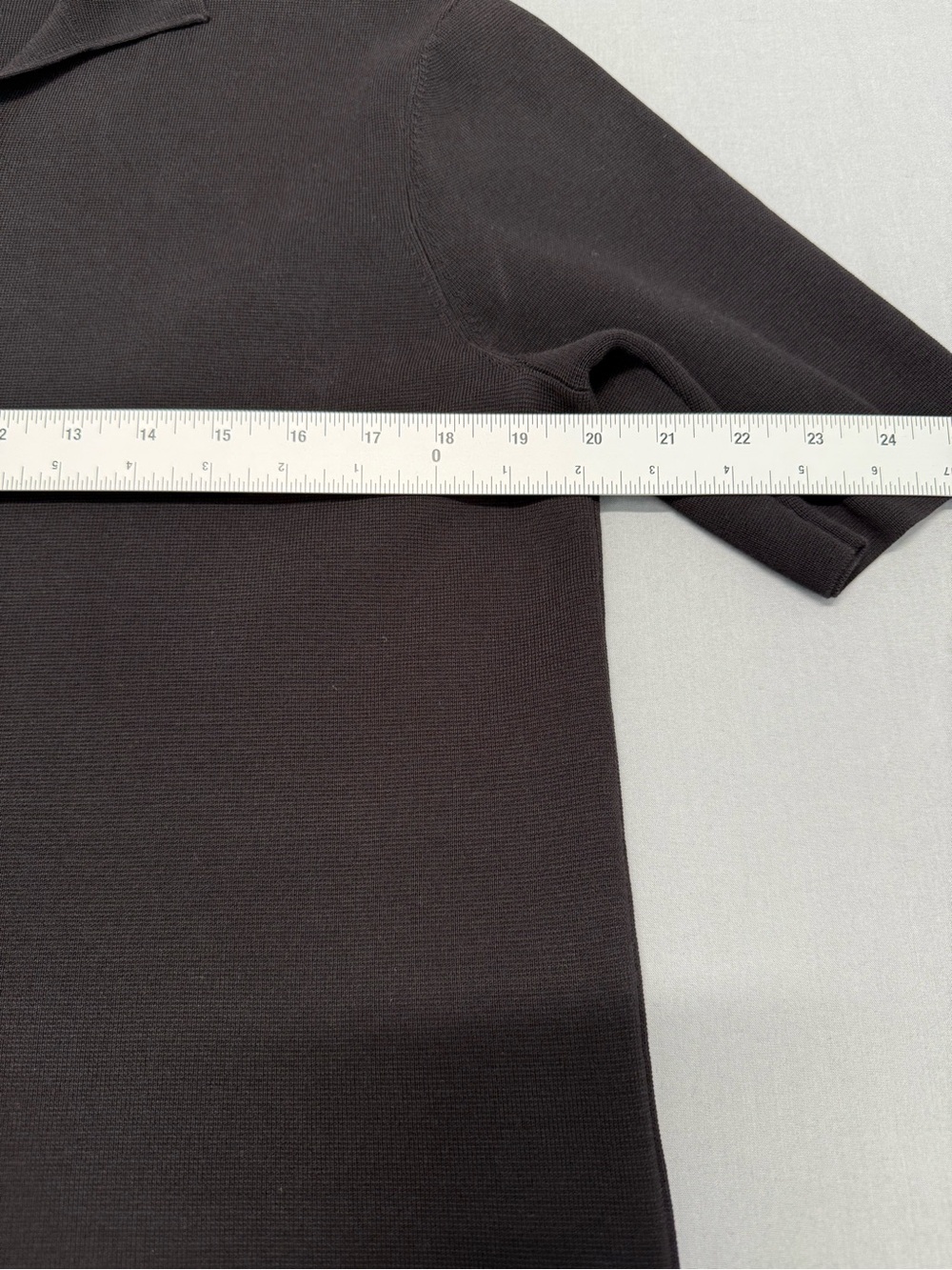 COS Black Milano-Knit Cotton Polo Shirt Top Medium - Picture 3 of 6